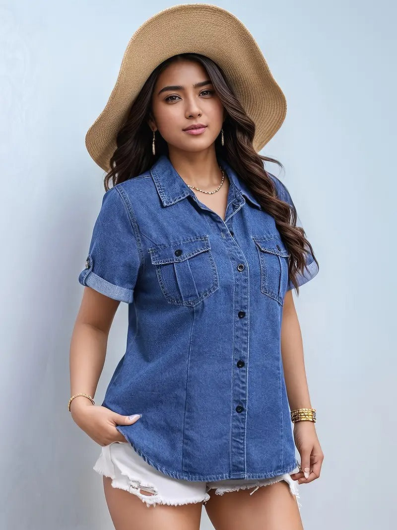 Women’s Short-Sleeve Button-Down Shirt