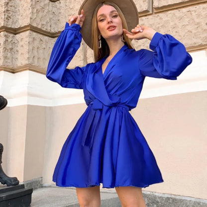 Women’s Midi Dress with Waist Tie