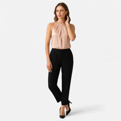 Women’s High Neck Top with Sleeveless Cut