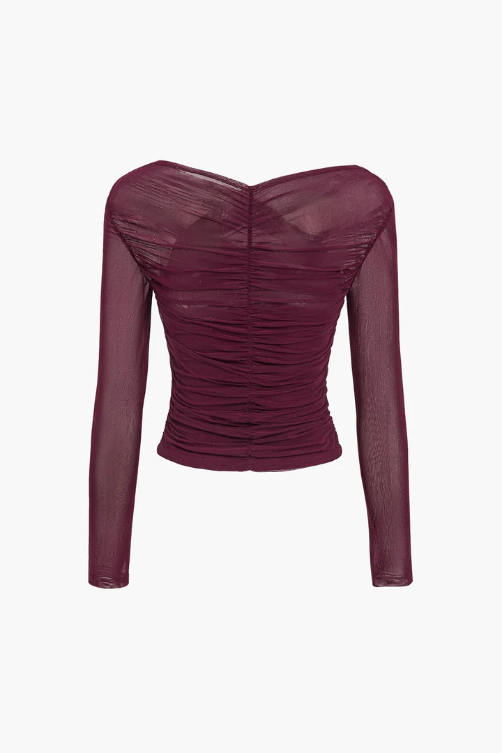 Women’s Long Sleeve Top with Off Shoulder Neckline