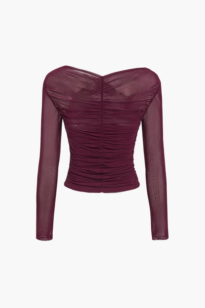 Women’s Long Sleeve Top with Off Shoulder Neckline